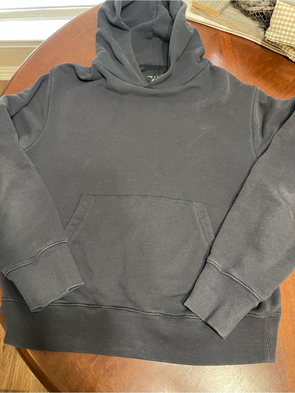 Rag & BONE Red French cotton-terry hoodie